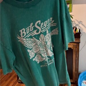 Green Bob Seger Graphic T-Shirt